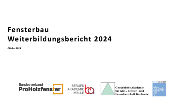 Fensterbau Weiterbildungsbericht 2024